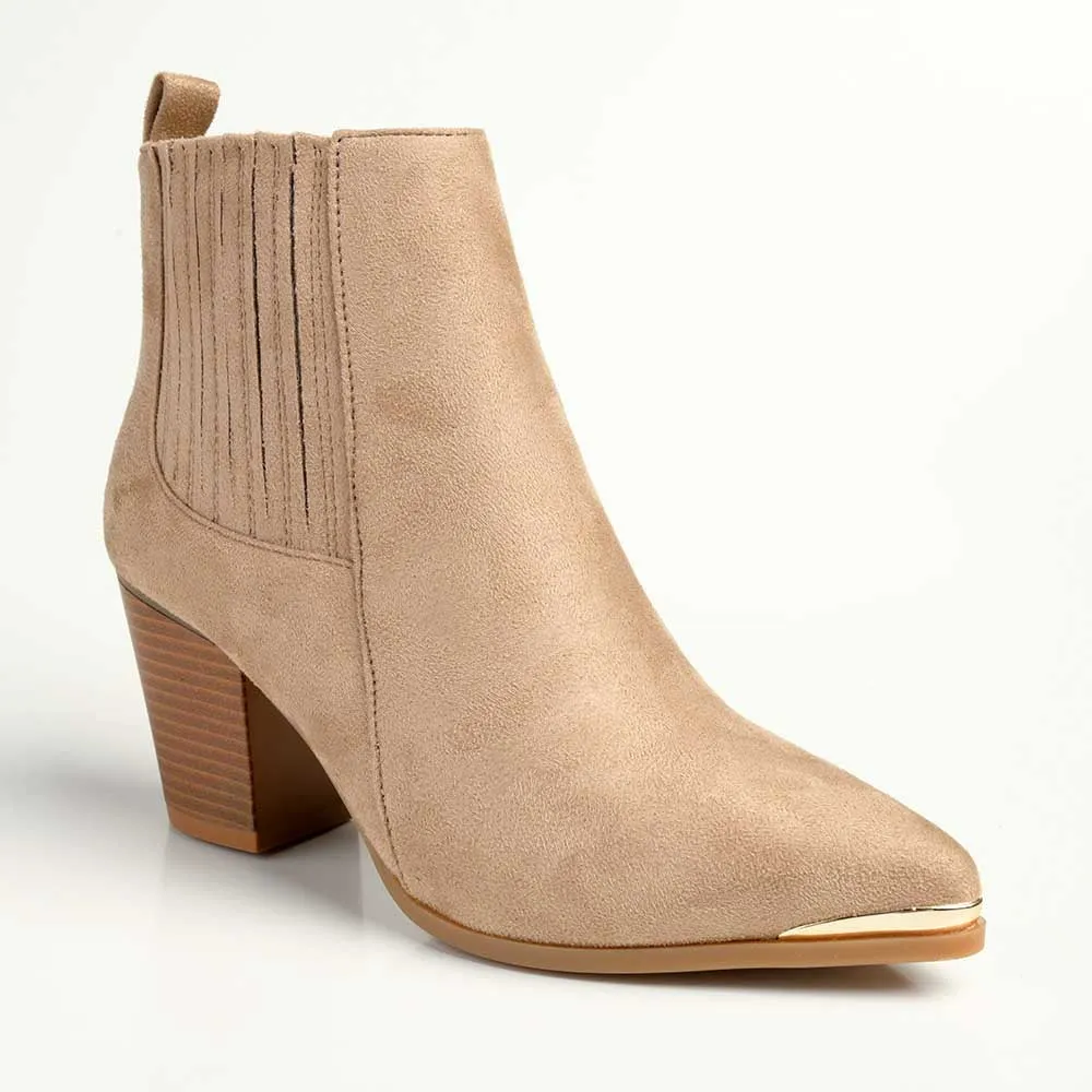 Madison Gusset Fiona Ankle Boot - Taupe