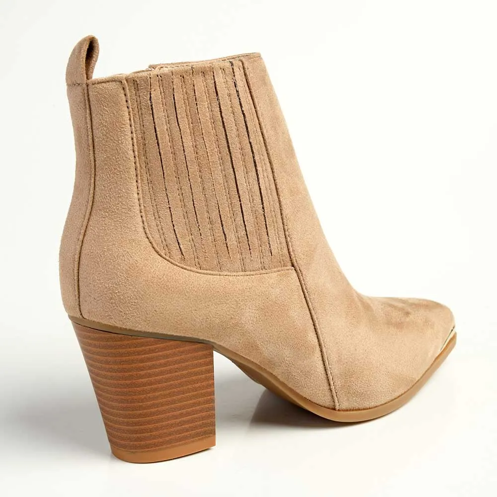 Madison Gusset Fiona Ankle Boot - Taupe