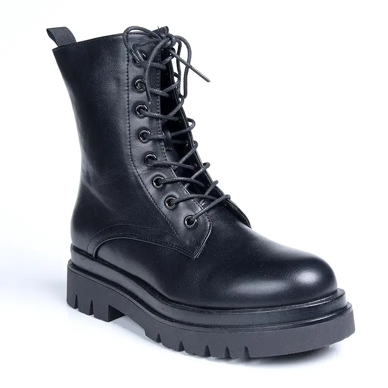 Madison Kiki Chunky Military Boot - Black