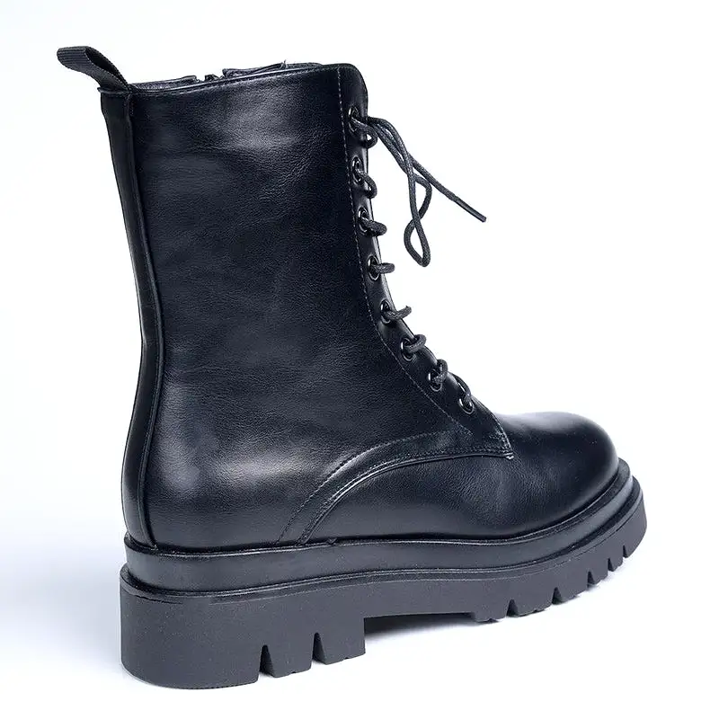 Madison Kiki Chunky Military Boot - Black