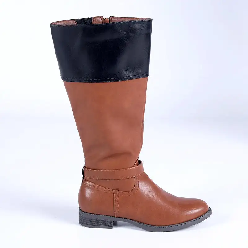 Madison Vienna Two Tone Rider Boot - Tan/Black