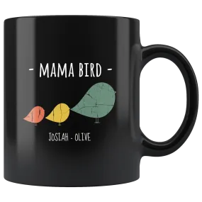 Mama Bird Black Mug Josiah Olive