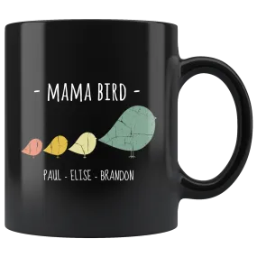 Mama Bird Black Mug Paul Elise Brandon