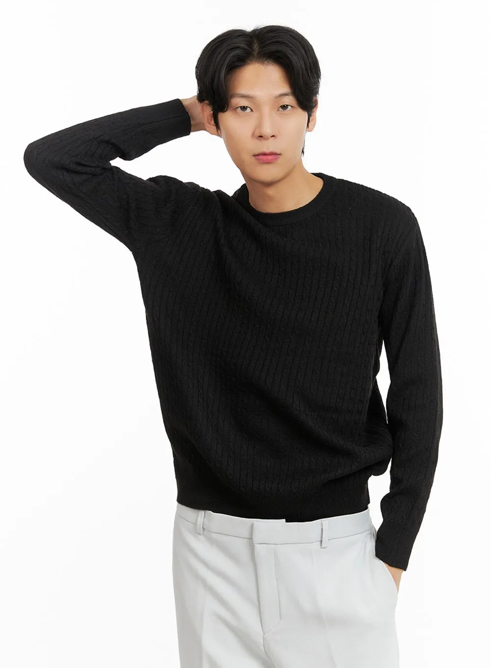 Men's Cable Knit Sweater IA402