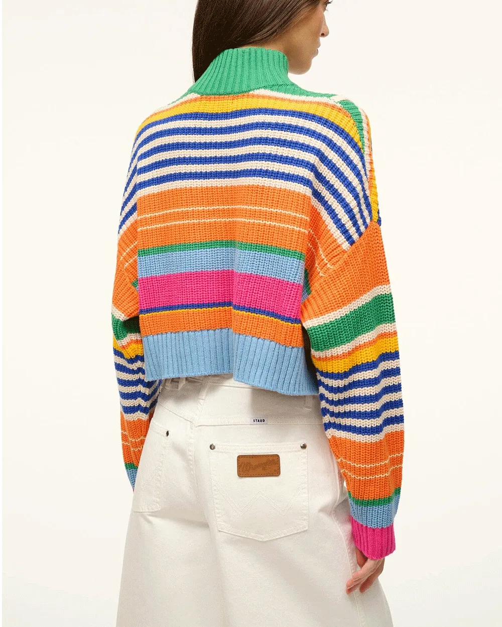 Multibayadere Stripe Cropped Hampton Sweater