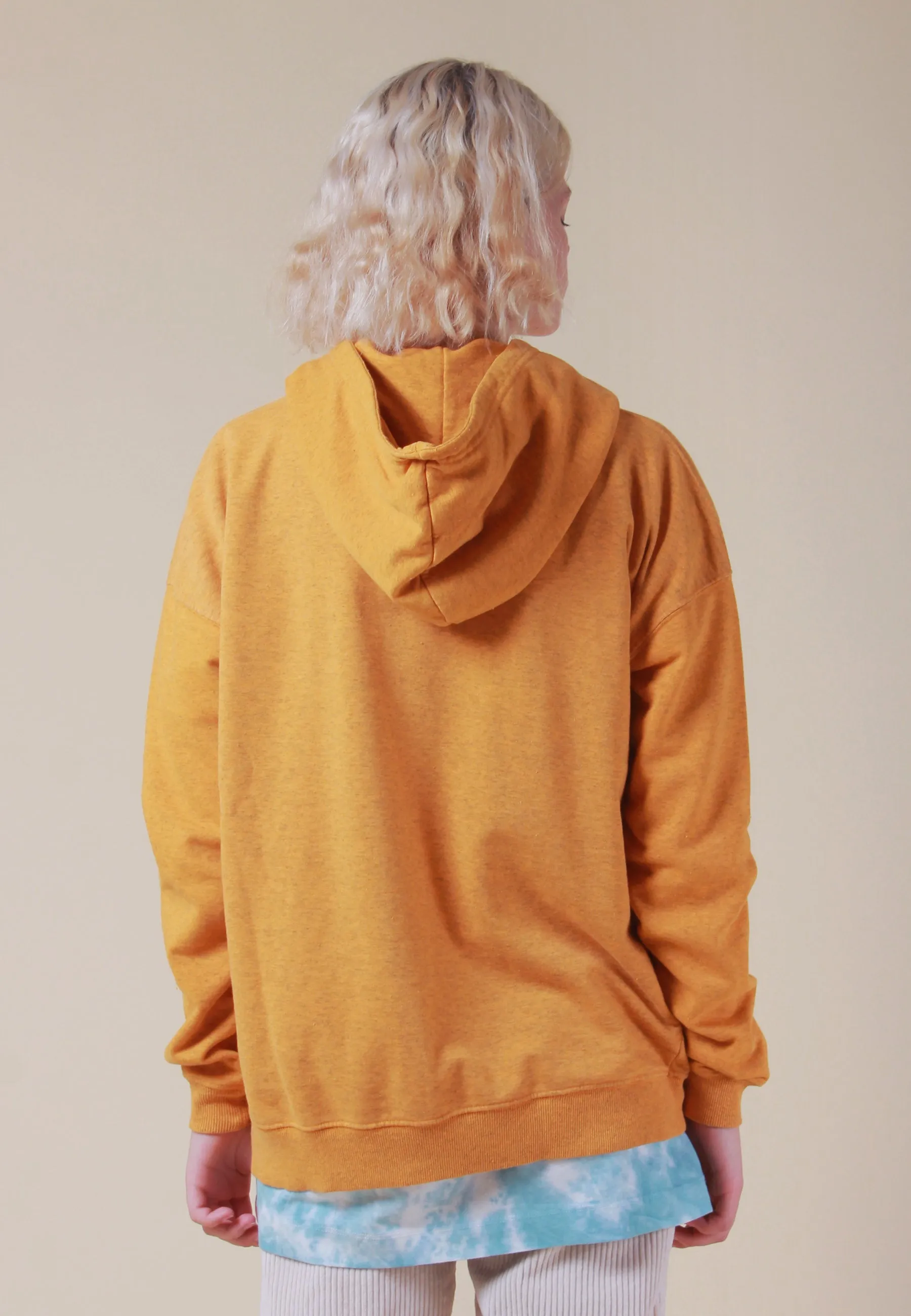 Natural Dye Logo Patch Hoodie - orange