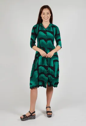 Nehry Coat Dress in Green Tuscon