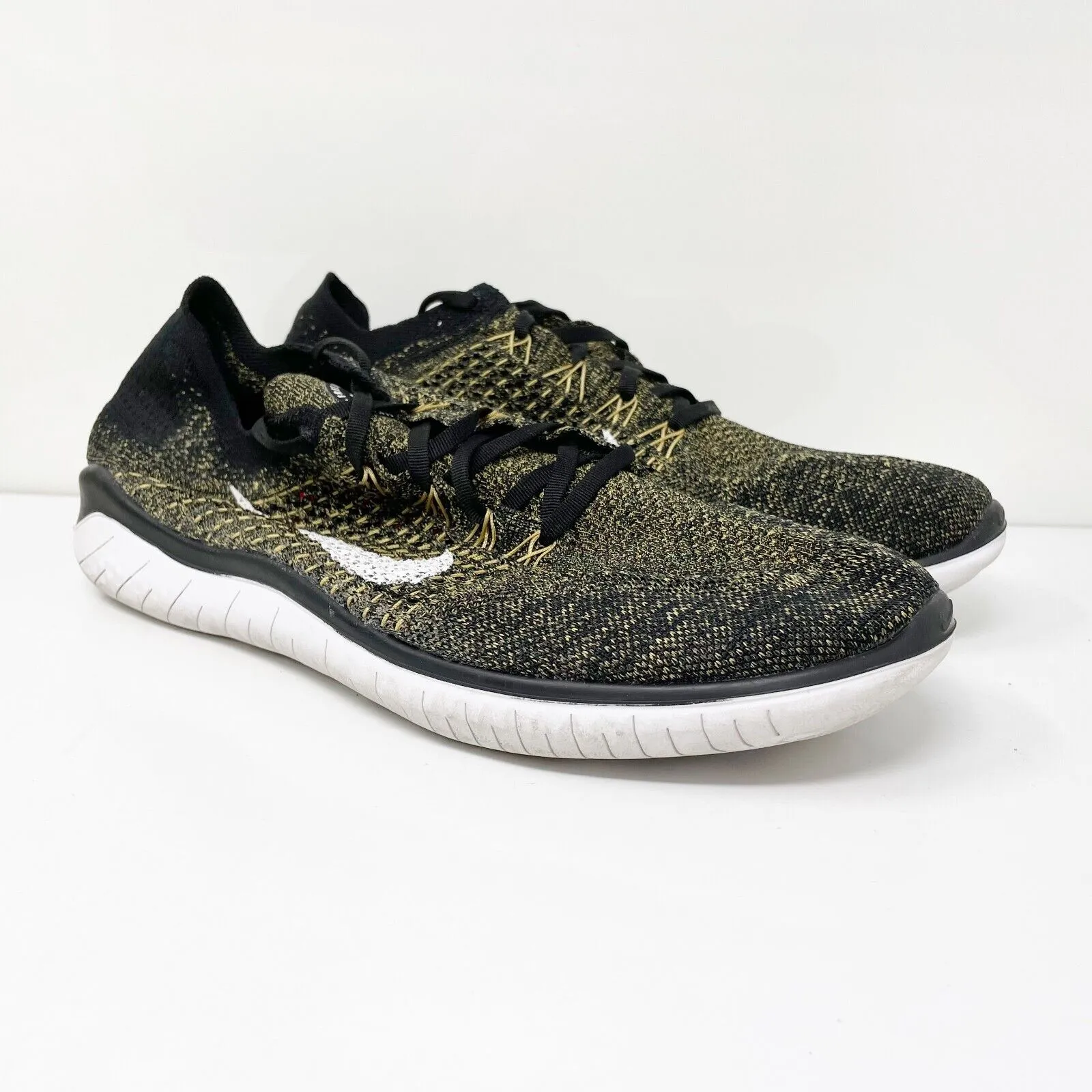 Nike Mens Free RN Flyknit 2018 942838-005 Black Running Shoes Sneakers Size 13