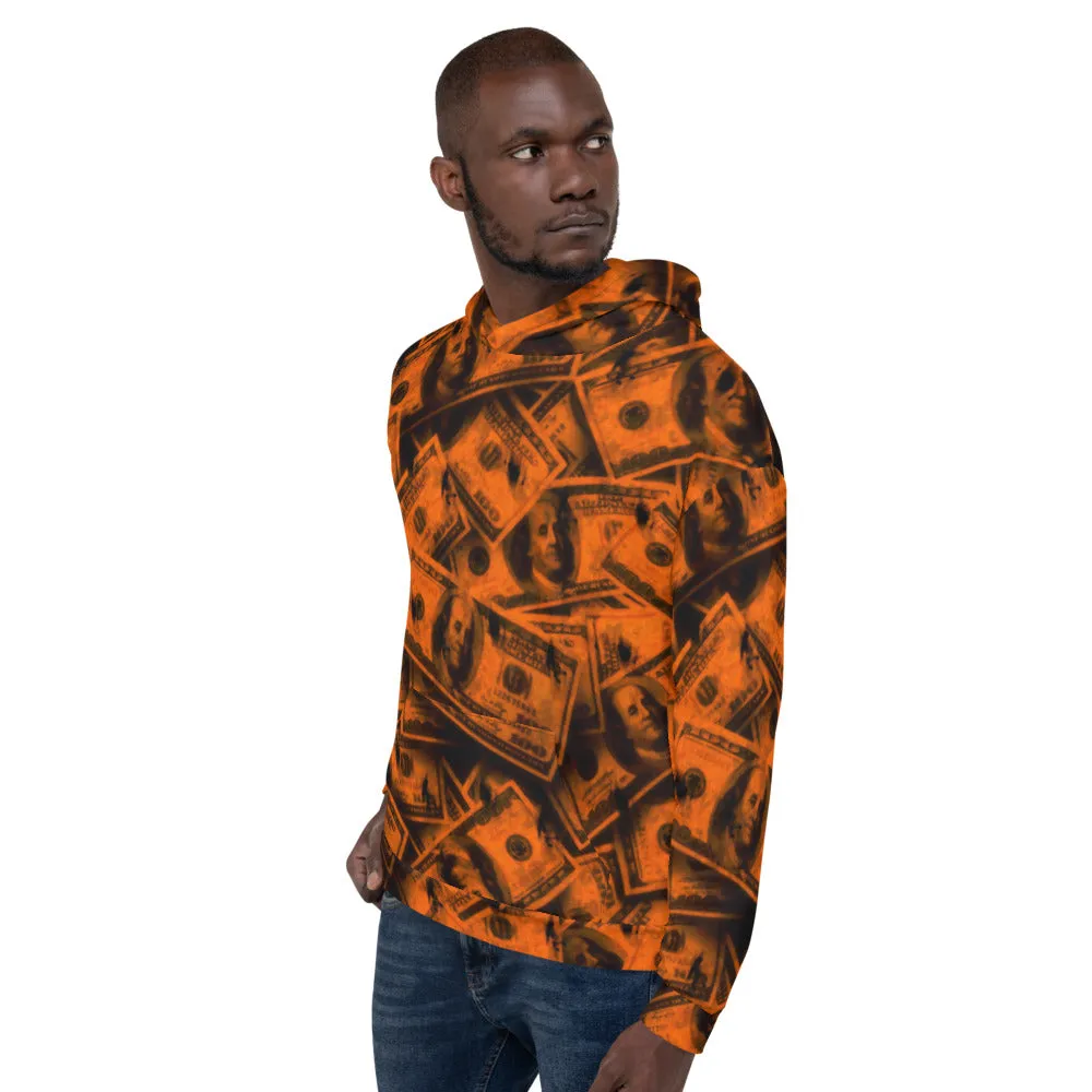 Orange Grunge Money Pullover Hoodie