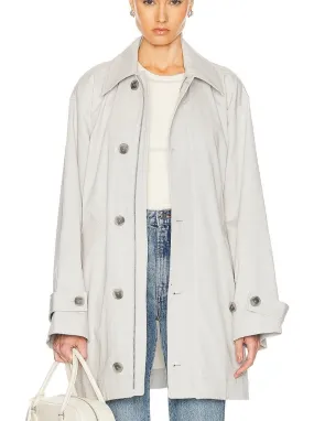 Oversized Car Coat in Stone Grey