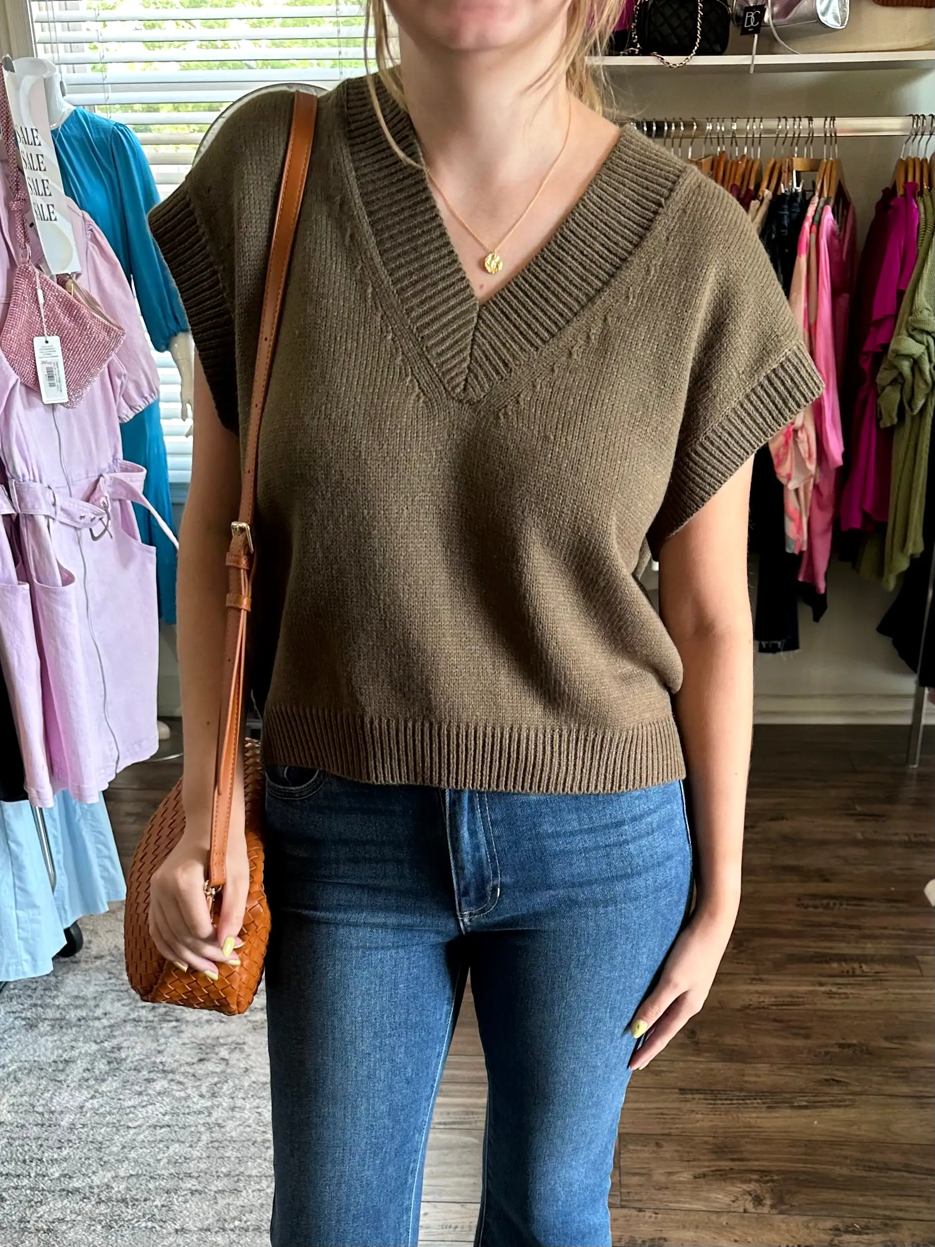 Oversized Drop Shoulder Sweater Vest