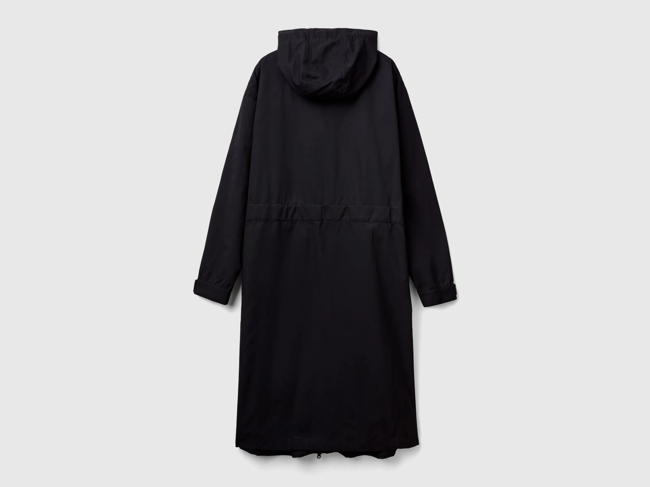 Parka in cotton and nylon "Rain Defender" blend - Black | Benetton