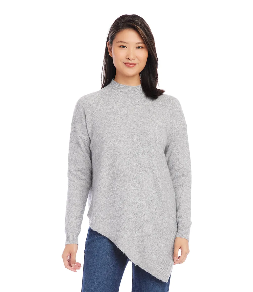 Petite Size Asymmetric Turtleneck Sweater