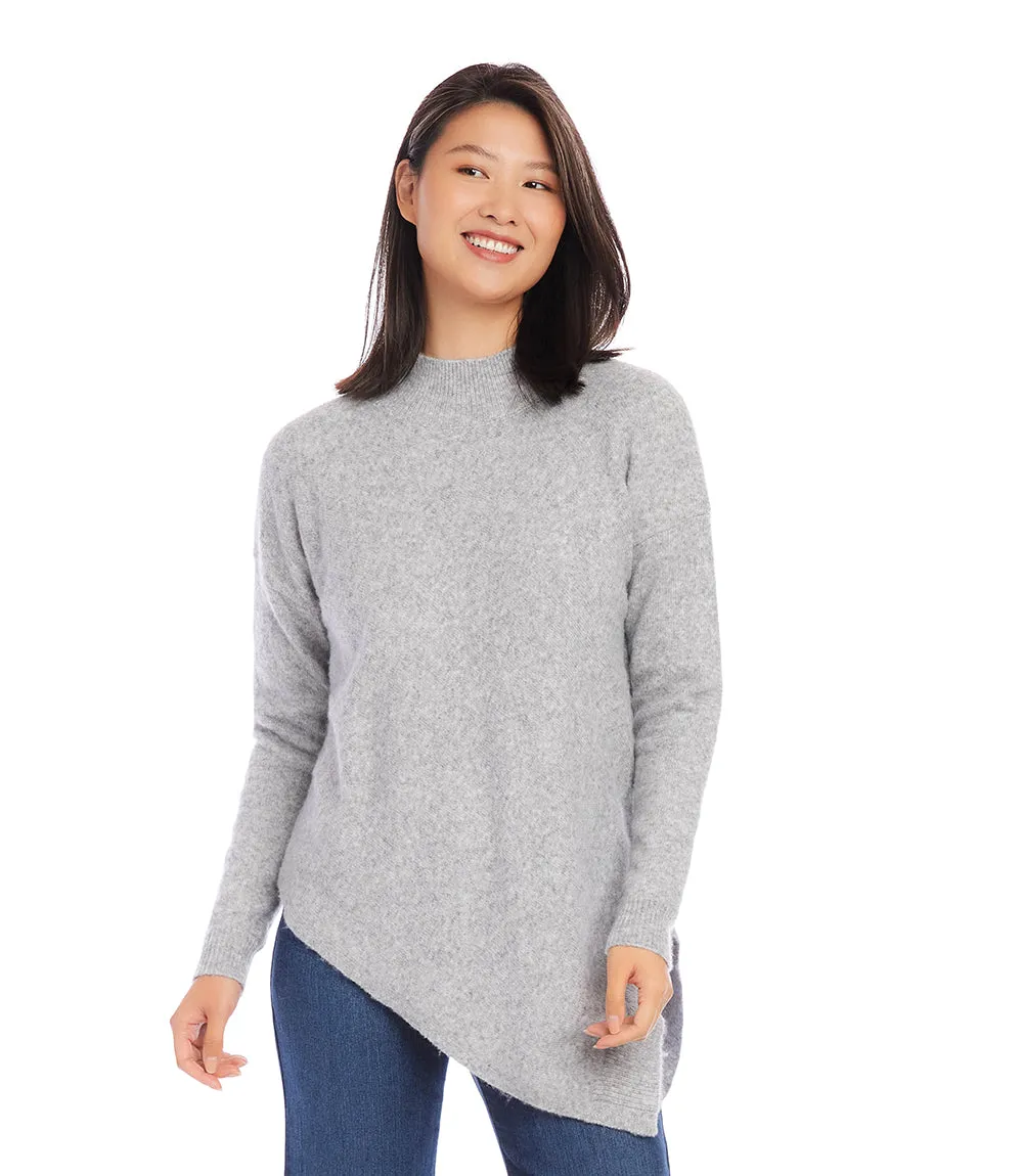 Petite Size Asymmetric Turtleneck Sweater