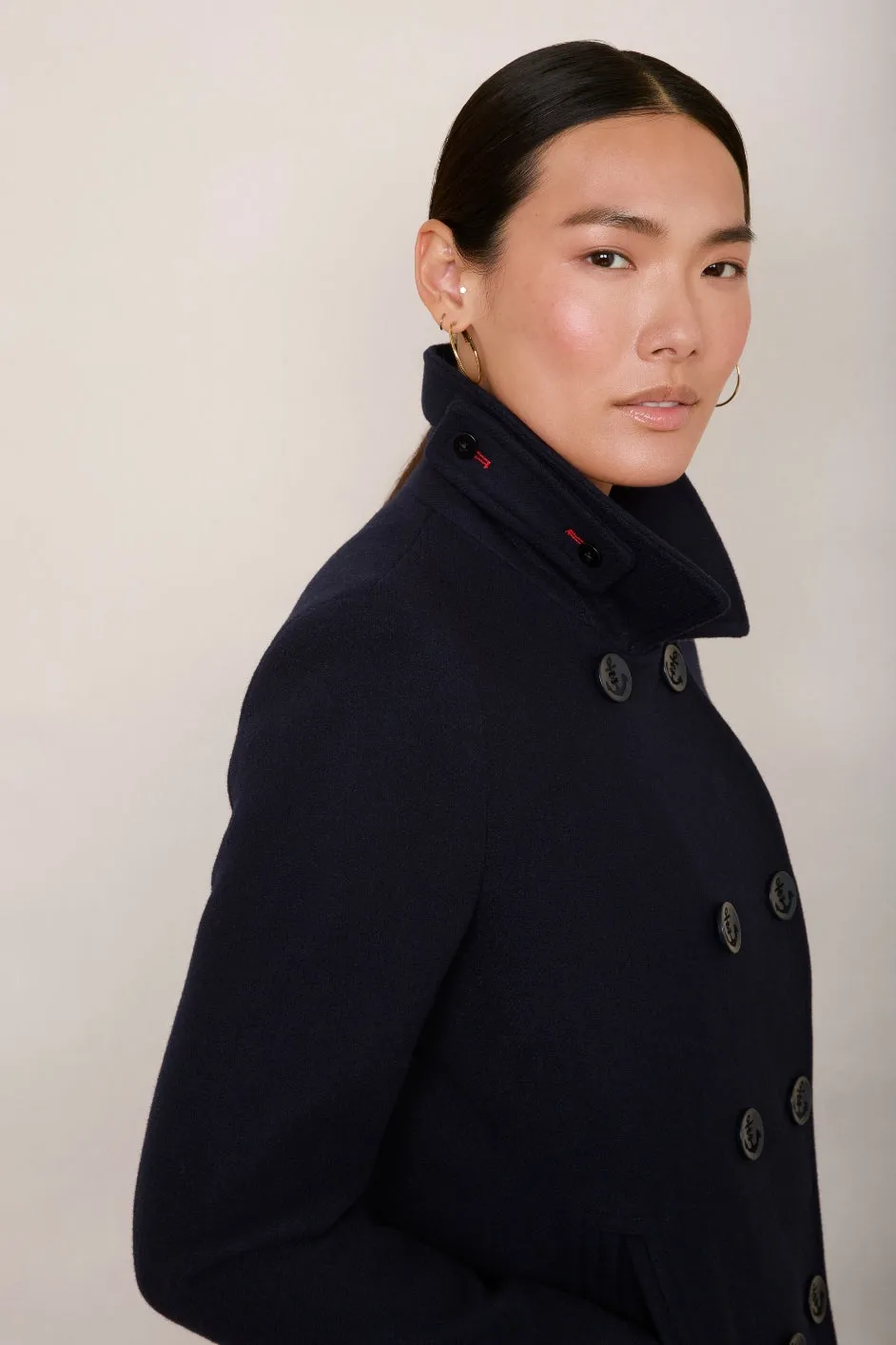 Philippa Pea Coat - Midnight