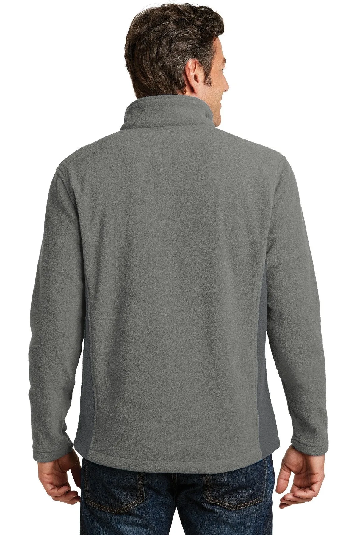 Port Authority Colorblock Value Fleece Jacket F216 Deep Smoke/ Battleship Grey