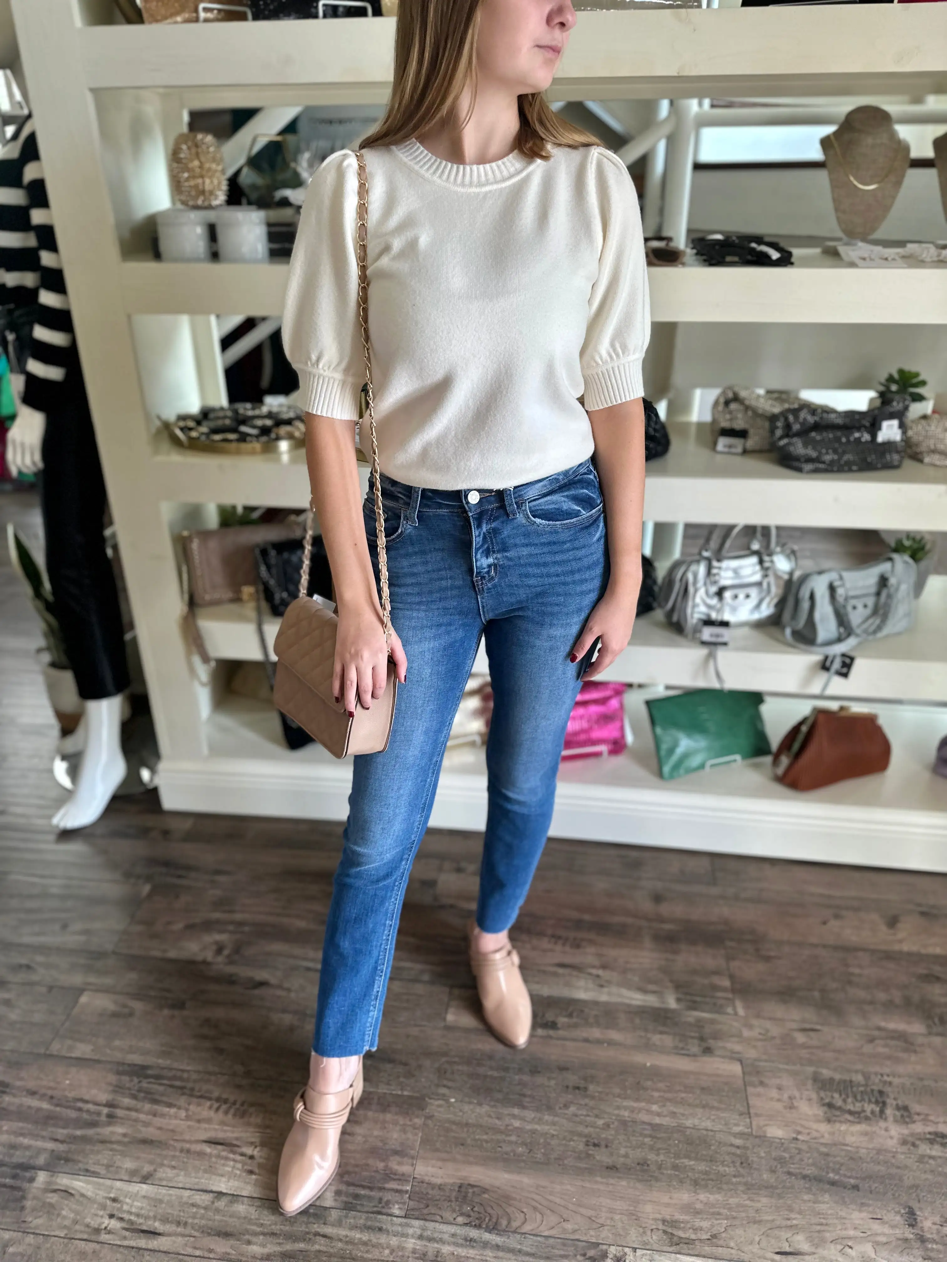 Puff Short Sleeve Sweater