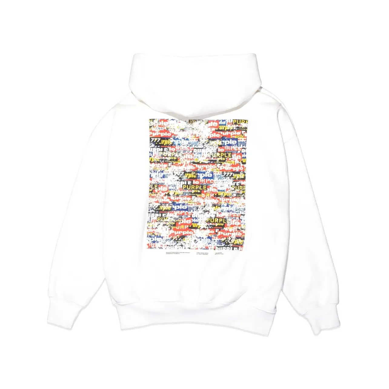 Purple Brand Fleece Collage Off White Hoodie