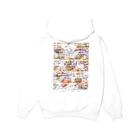 Purple Brand Fleece Collage Off White Hoodie