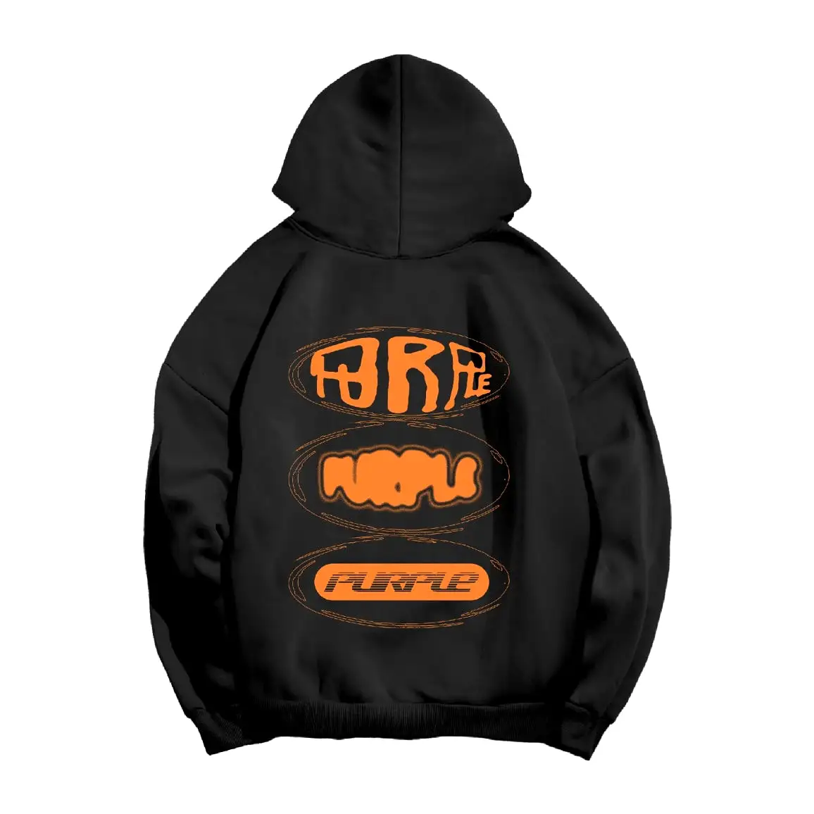 Purple Brand French Terry Orange Logo Hoodie