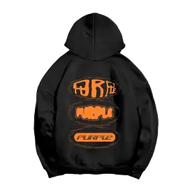 Purple Brand French Terry Orange Logo Hoodie