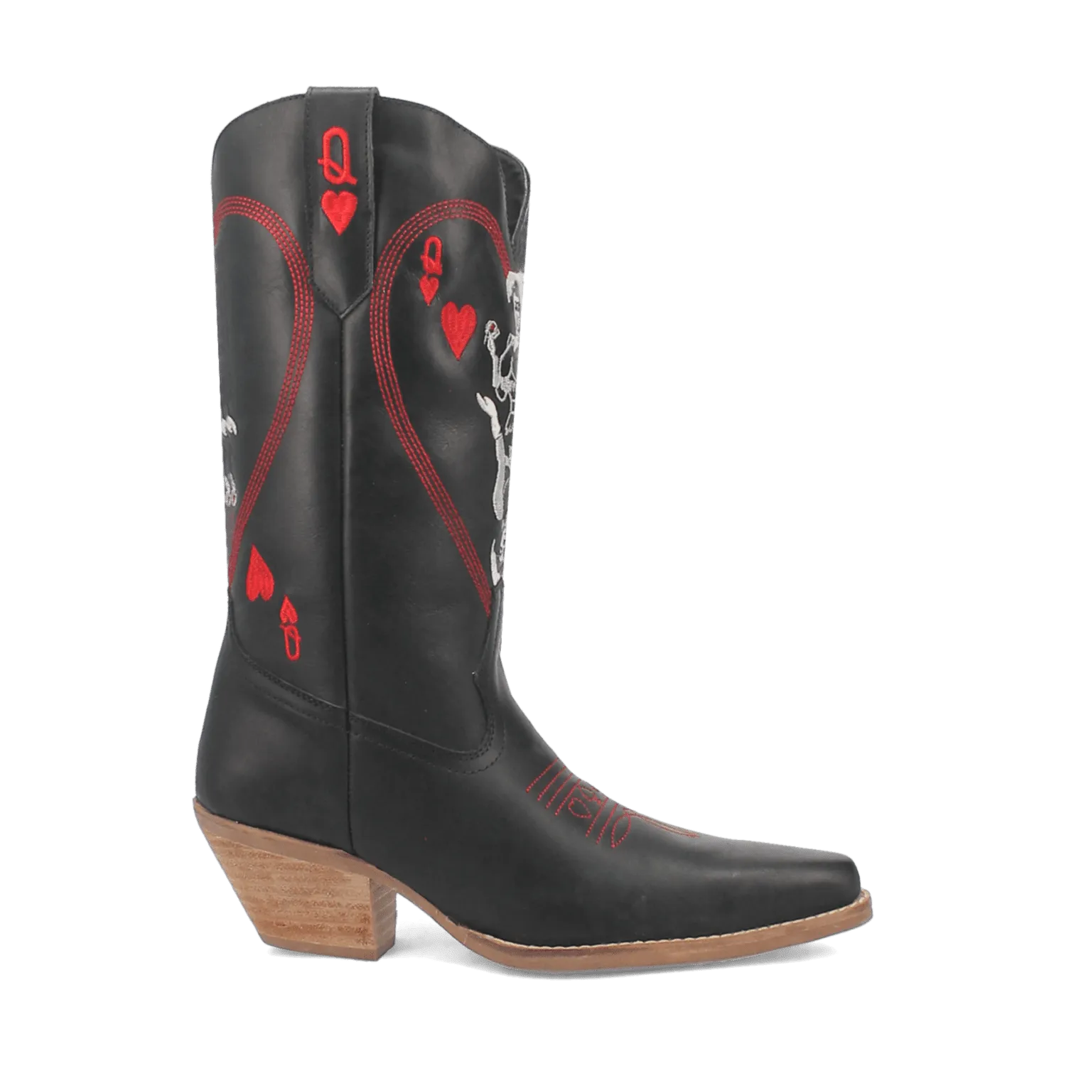 QUEEN A HEARTS  LEATHER BOOT