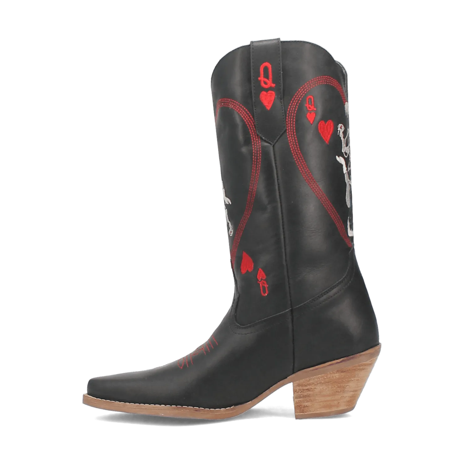 QUEEN A HEARTS  LEATHER BOOT