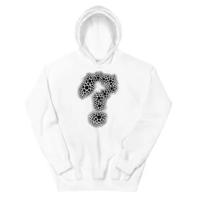 QUESTION EVERYTHING WHITE GRAPHIC HOODIE