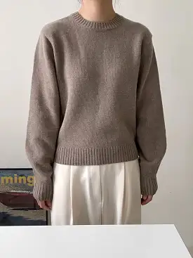 Rae Beige Wool Sweater