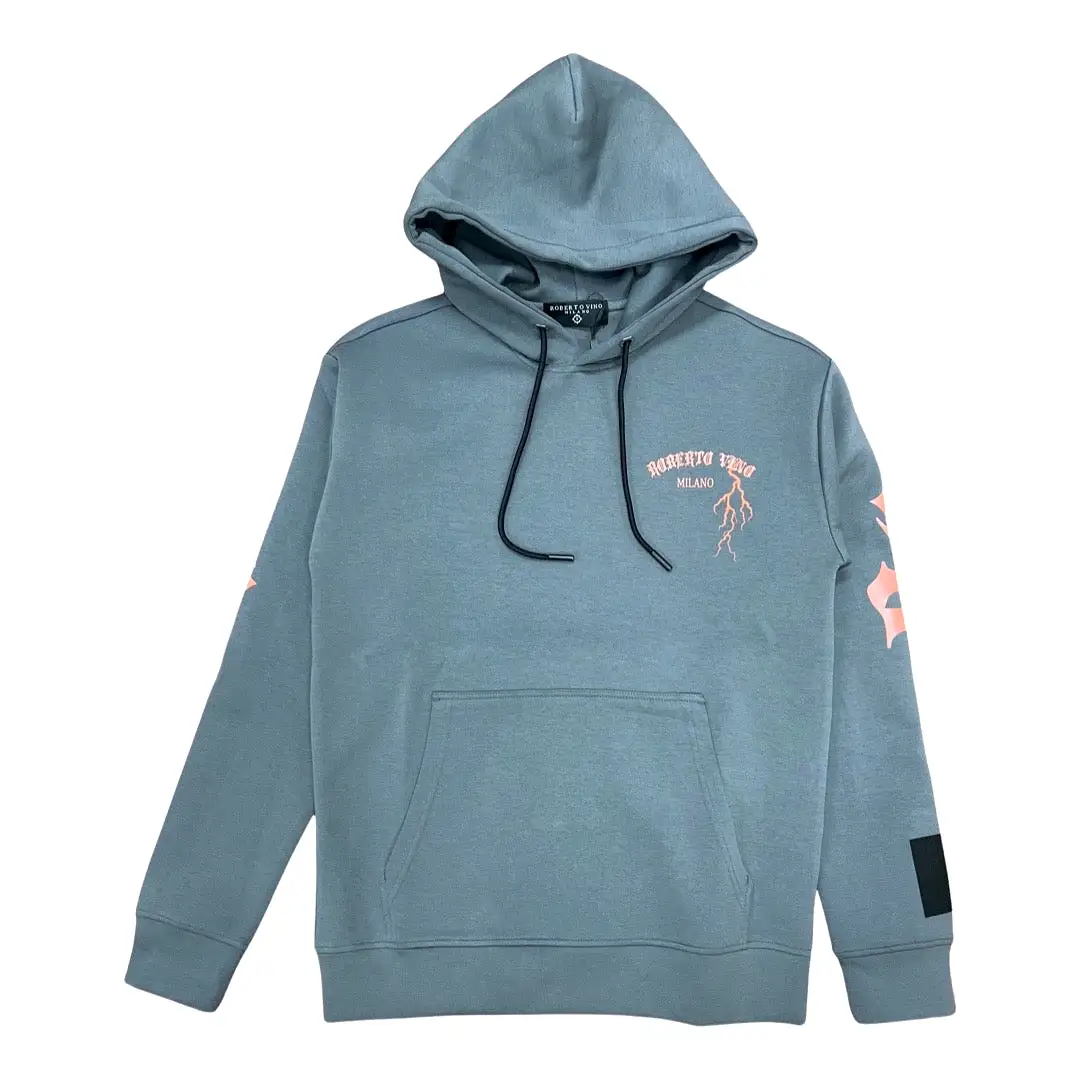 Roberto Vino Tech Thunder Hoodie (Grey/Orange)