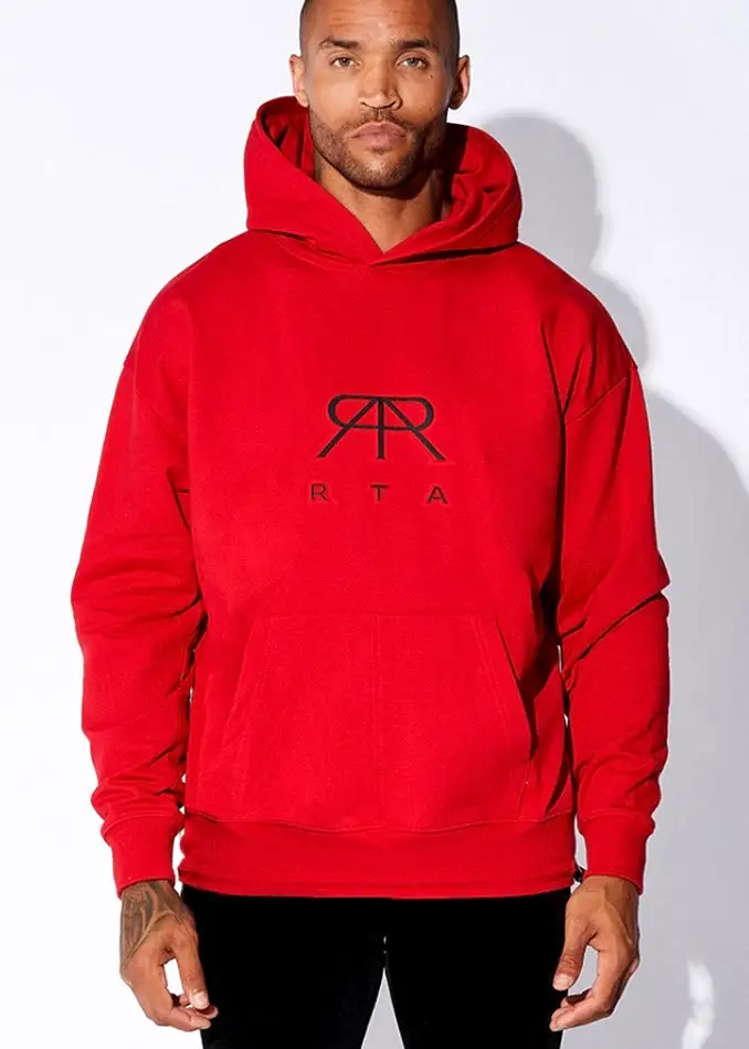 RtA Oversized Cherry Red Logo Hoodie