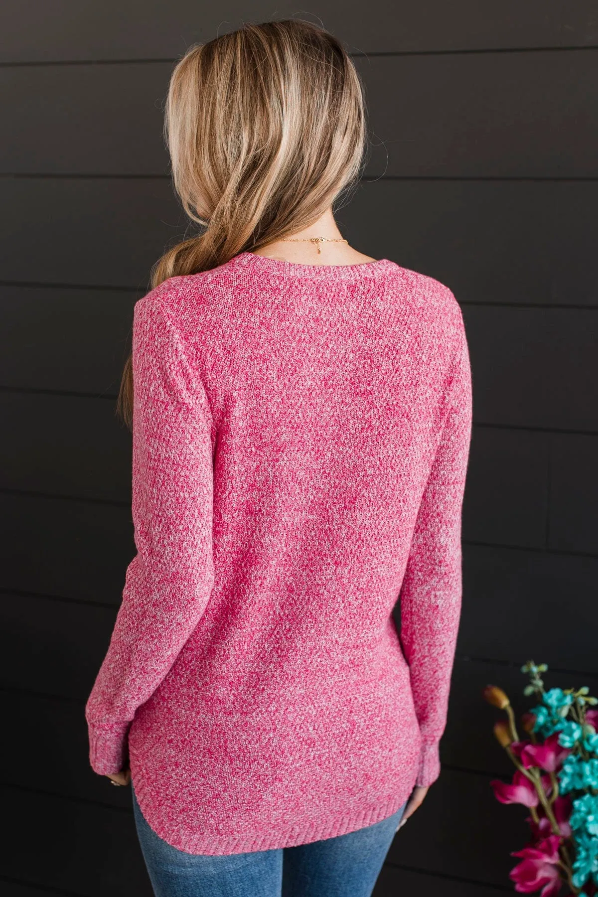 Runway Beauty Knit Sweater- Pink