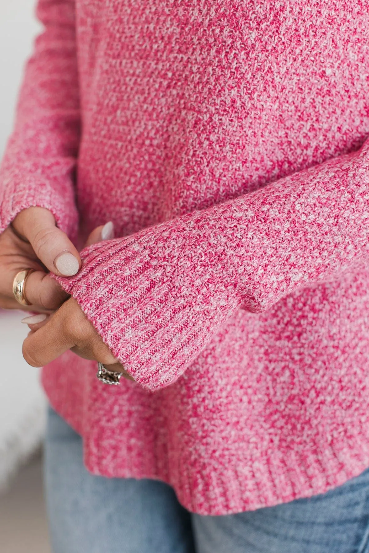 Runway Beauty Knit Sweater- Pink