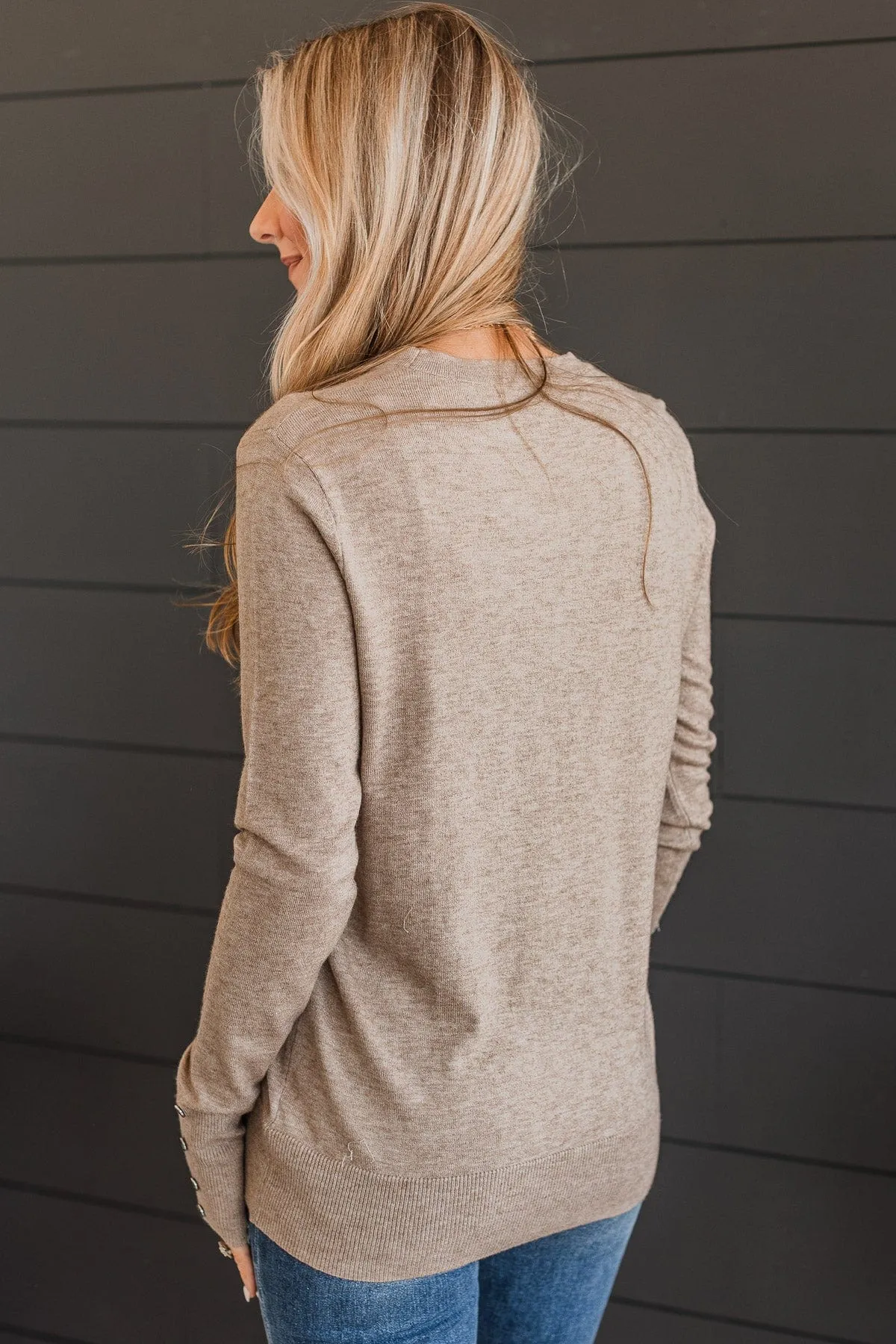 Second Glance Knit Sweater- Taupe