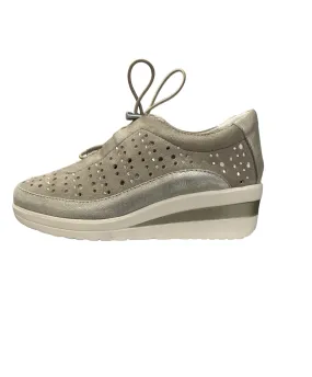 Sneaker donna Valleverde beige/oro articolo 36209