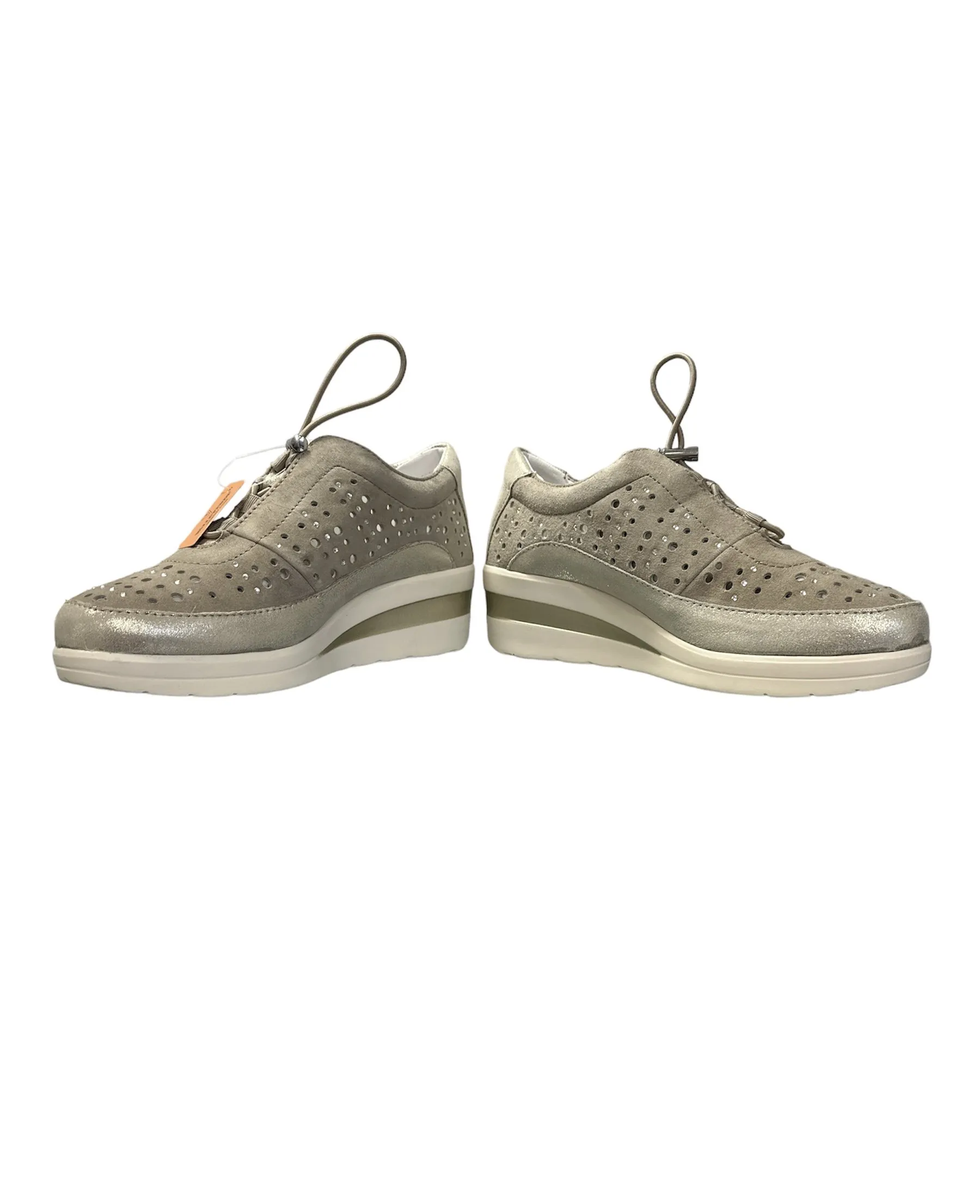 Sneaker donna Valleverde beige/oro articolo 36209