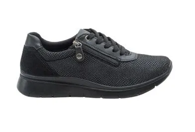 SNEAKERS ENVAL SOFT DONNA LACCI E ZIP NERO 4770100