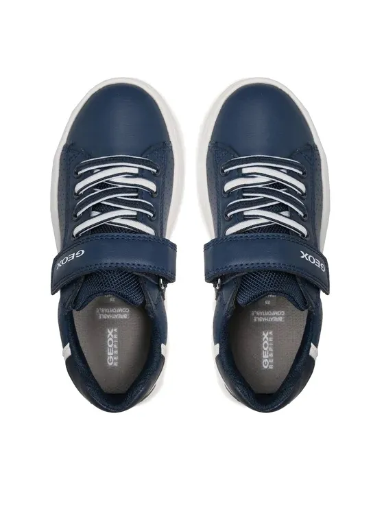 SNEAKERS GEOX BAMBINO DJROCK  NAVY/WHITE J355VA 054FU C4211 TG:28-35