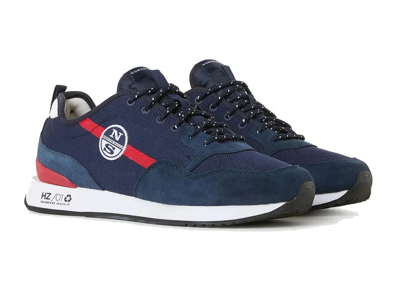 SNEAKERS NORTH SAILS UOMO HORIZON PLAIN 020 NAVY RED