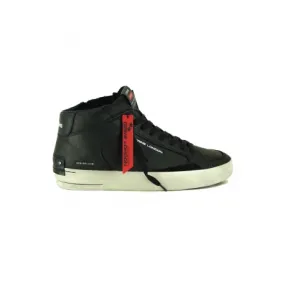 SNEAKERS UOMO MID IN PELLE, NERO