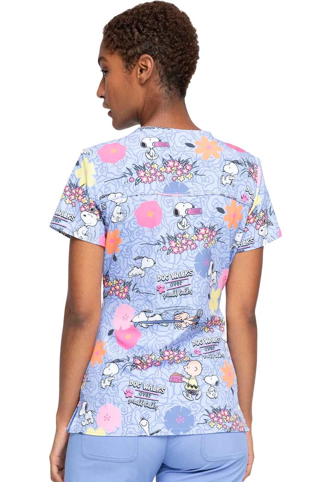 Snoopy V-Neck Top in Dog Walks