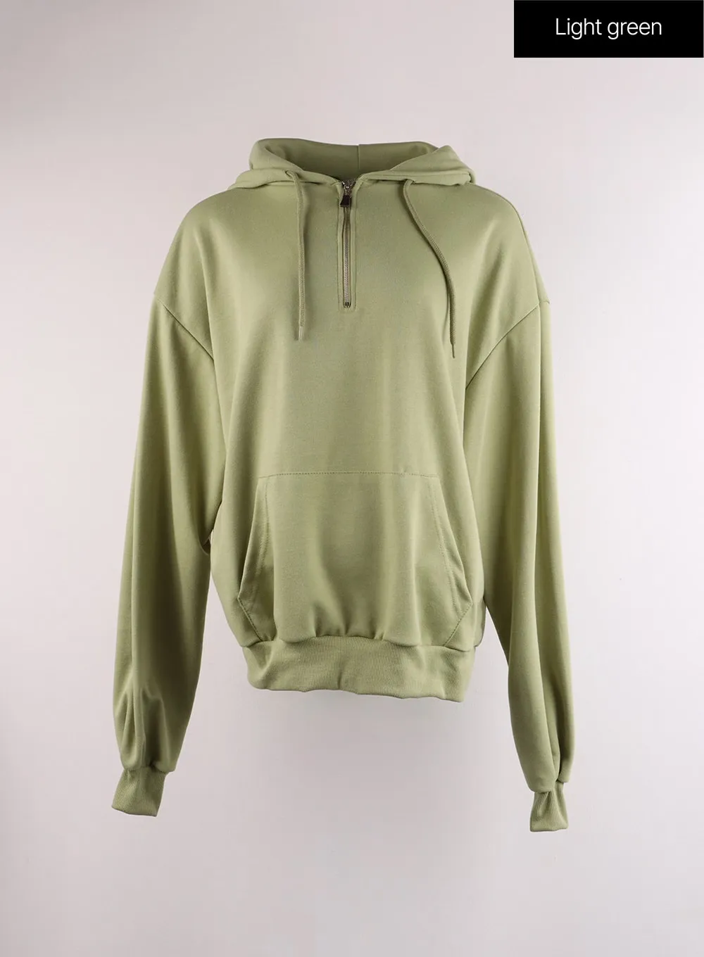 Solid Zipper Pocket Hoodie IF402