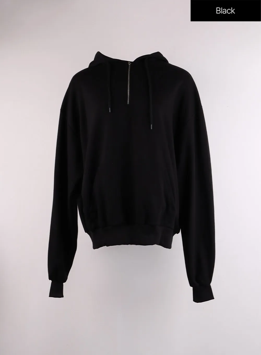 Solid Zipper Pocket Hoodie IF402