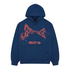 Spider Worldwide Navy Logo Hoodie