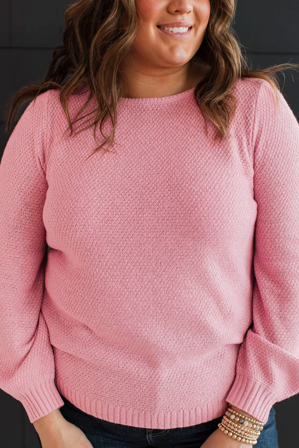 Start Fresh Knit Sweater- Pink