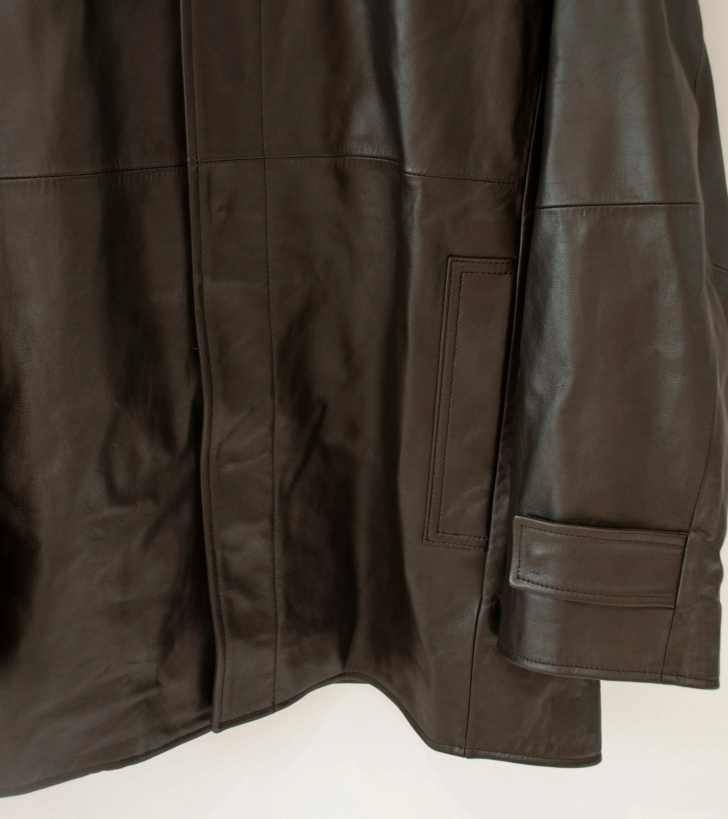 Stein 'Leather Half Coat' (Dark Brown)