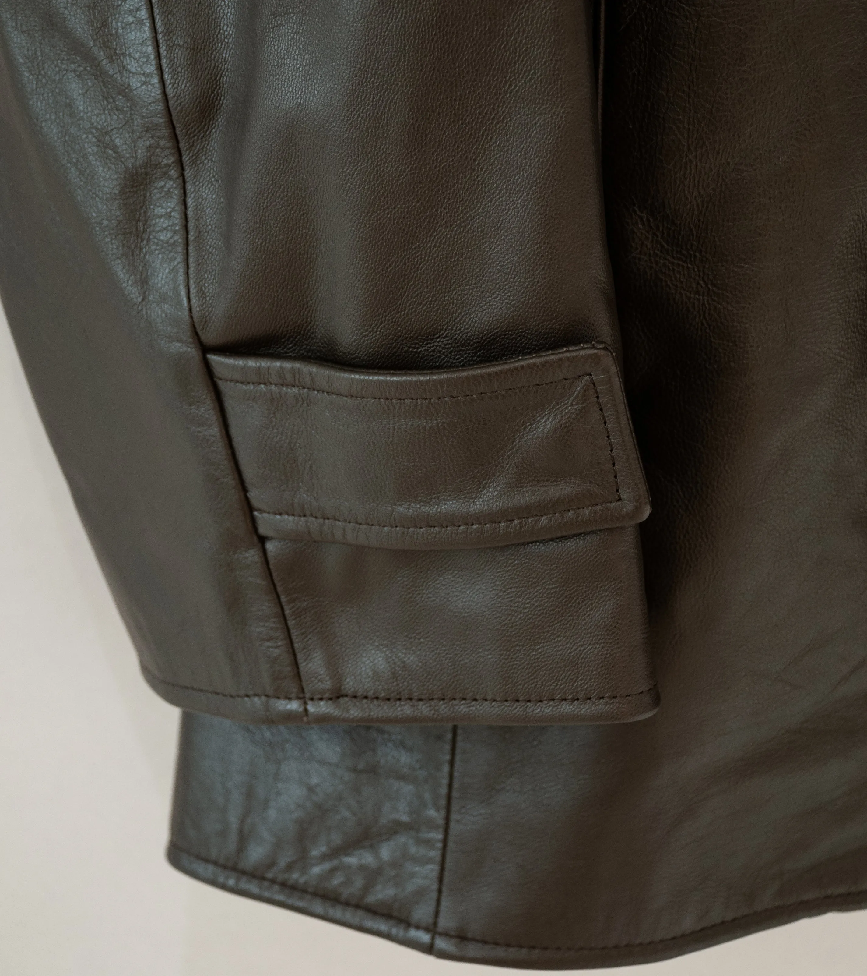 Stein 'Leather Half Coat' (Dark Brown)