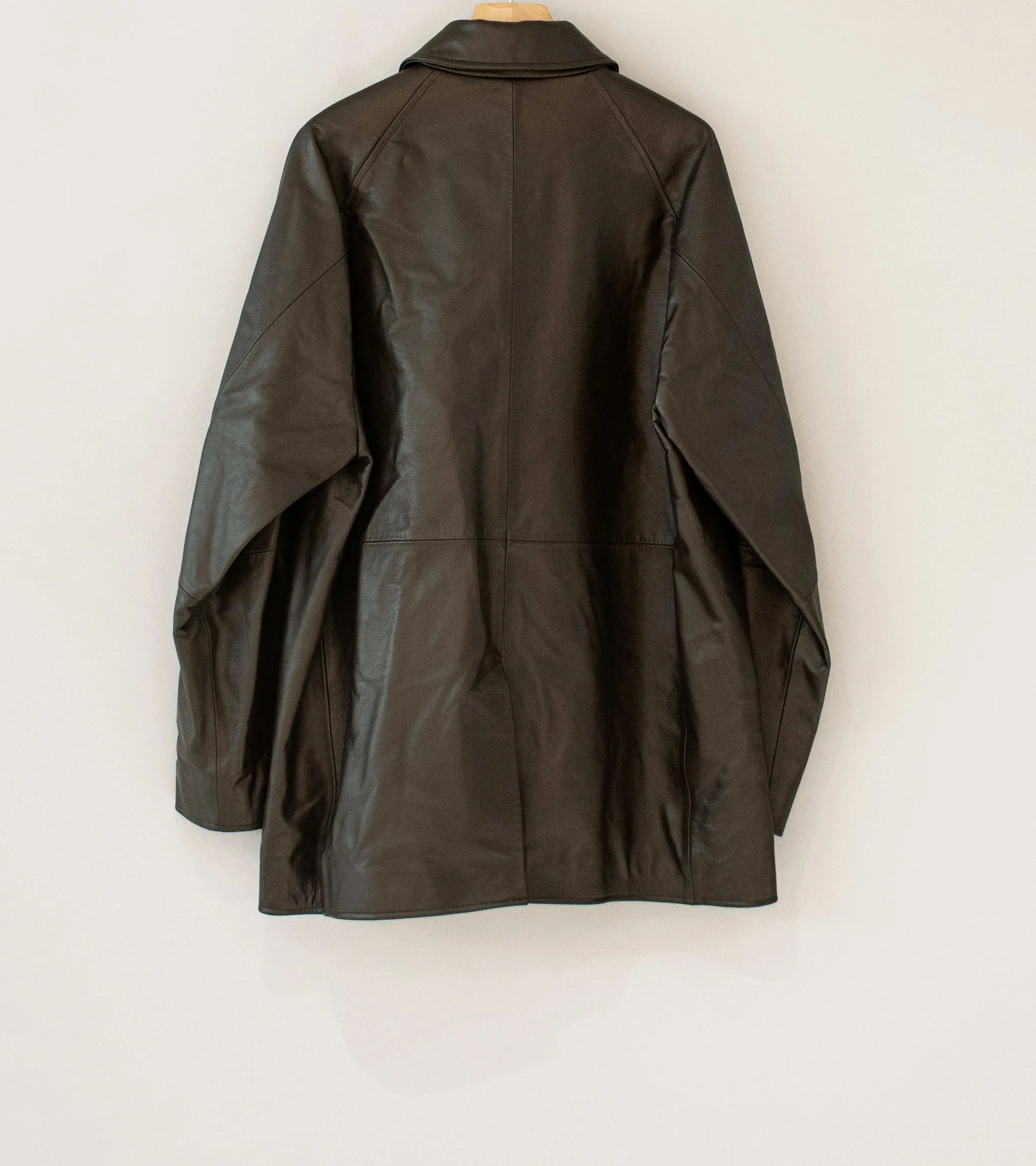 Stein 'Leather Half Coat' (Dark Brown)