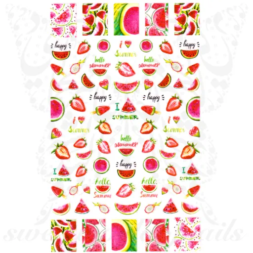 Strawberry Watermelon Nail Art Nail Art Stickers