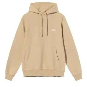 STUSSY Stock Logo Hoodie Beige